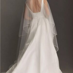 BHLDN Pearl Trim Chapel Veil
